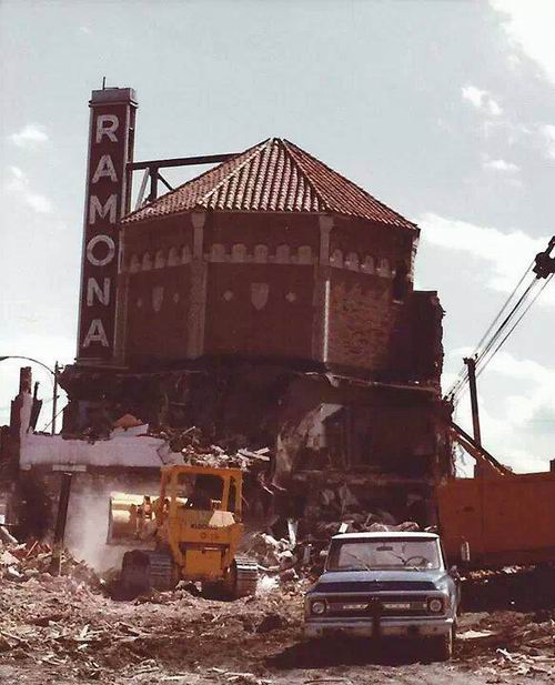 Ramona Theatre - BEING TORE DOWN 1978